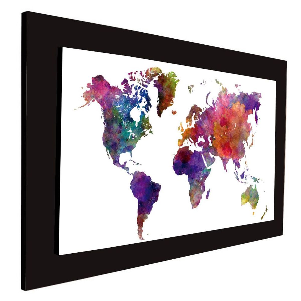 ART INDUSTRY - Cuadro 60x40 Cms Tipo Oleo Mapamundi Decorativo