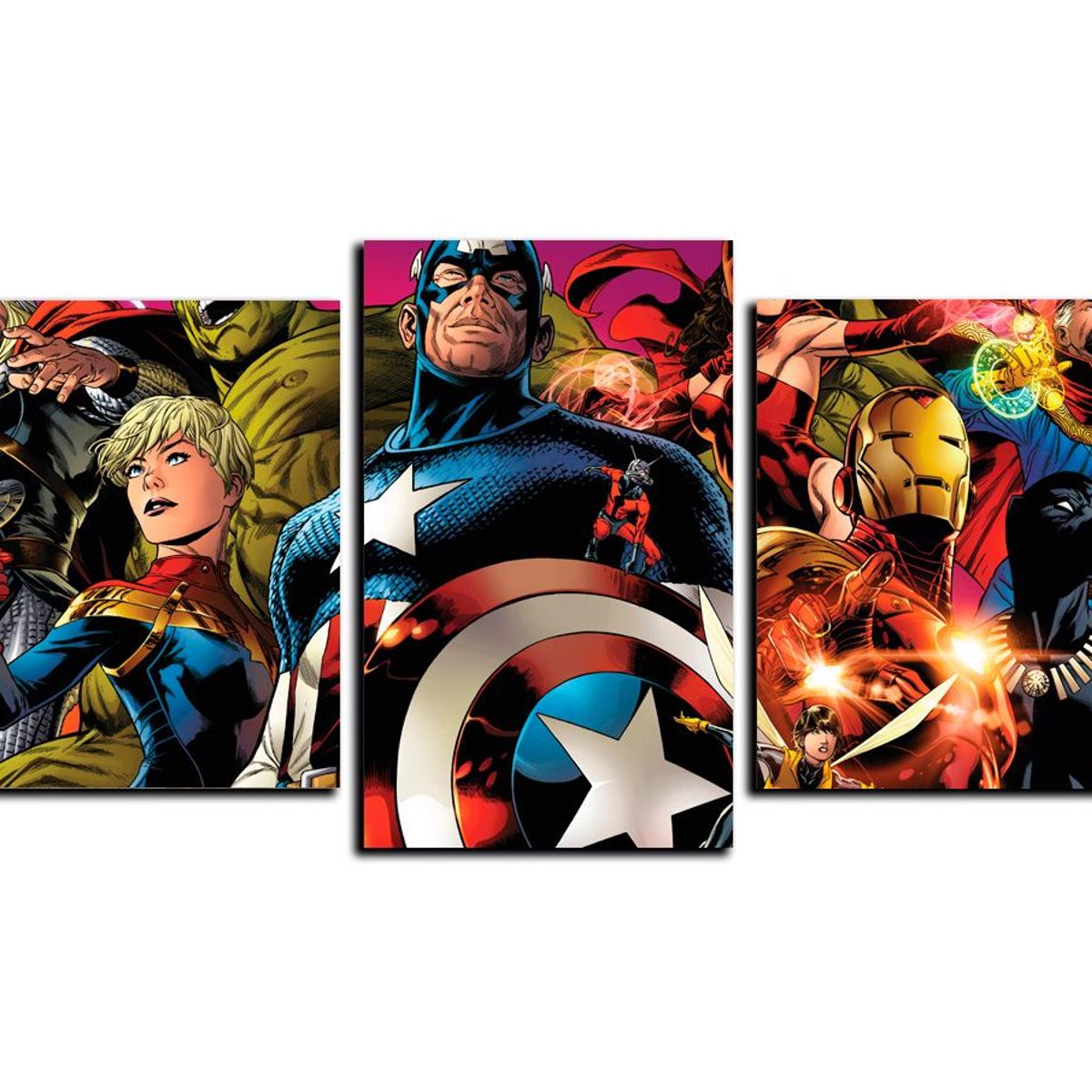 ART INDUSTRY - Cuadro 130x50Cms 5 Piezas Decorativo Vengadores