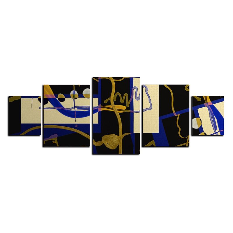 ART INDUSTRY - Cuadro 130x50Cms 5 Piezas Decorativo Abstracto1