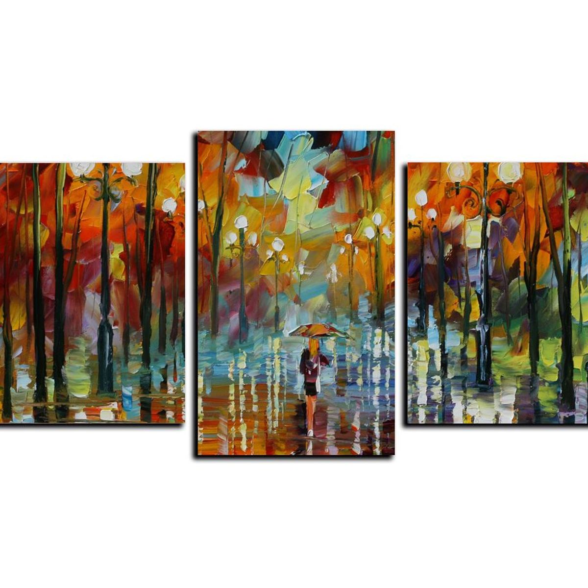 ART INDUSTRY - Cuadro 130x50Cms 5 Piezas Decorativo Camino 2