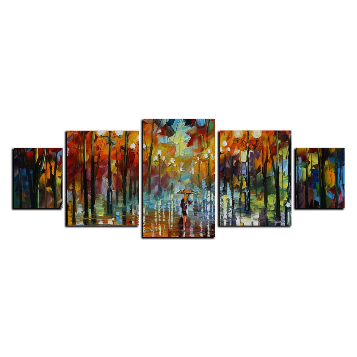 ART INDUSTRY - Cuadro 130x50Cms 5 Piezas Decorativo Camino 2