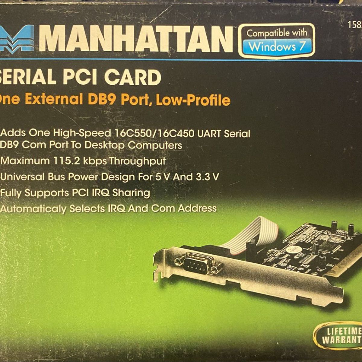 MANHATTAN - TARJETA PCI SERIAL DB9 BAJO PERFIL