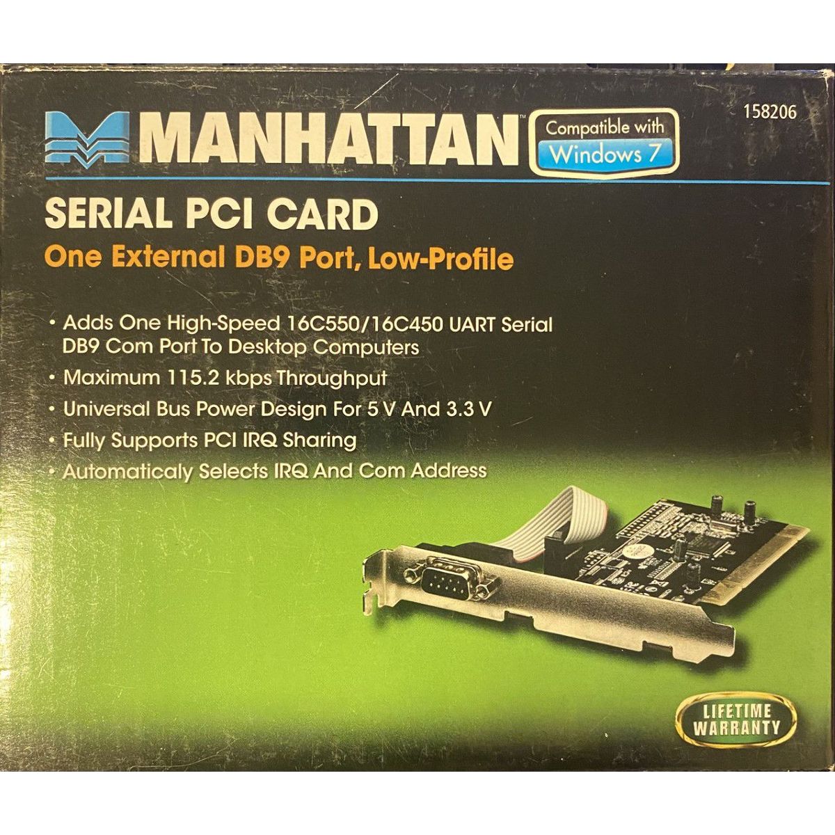MANHATTAN - TARJETA PCI SERIAL DB9 BAJO PERFIL
