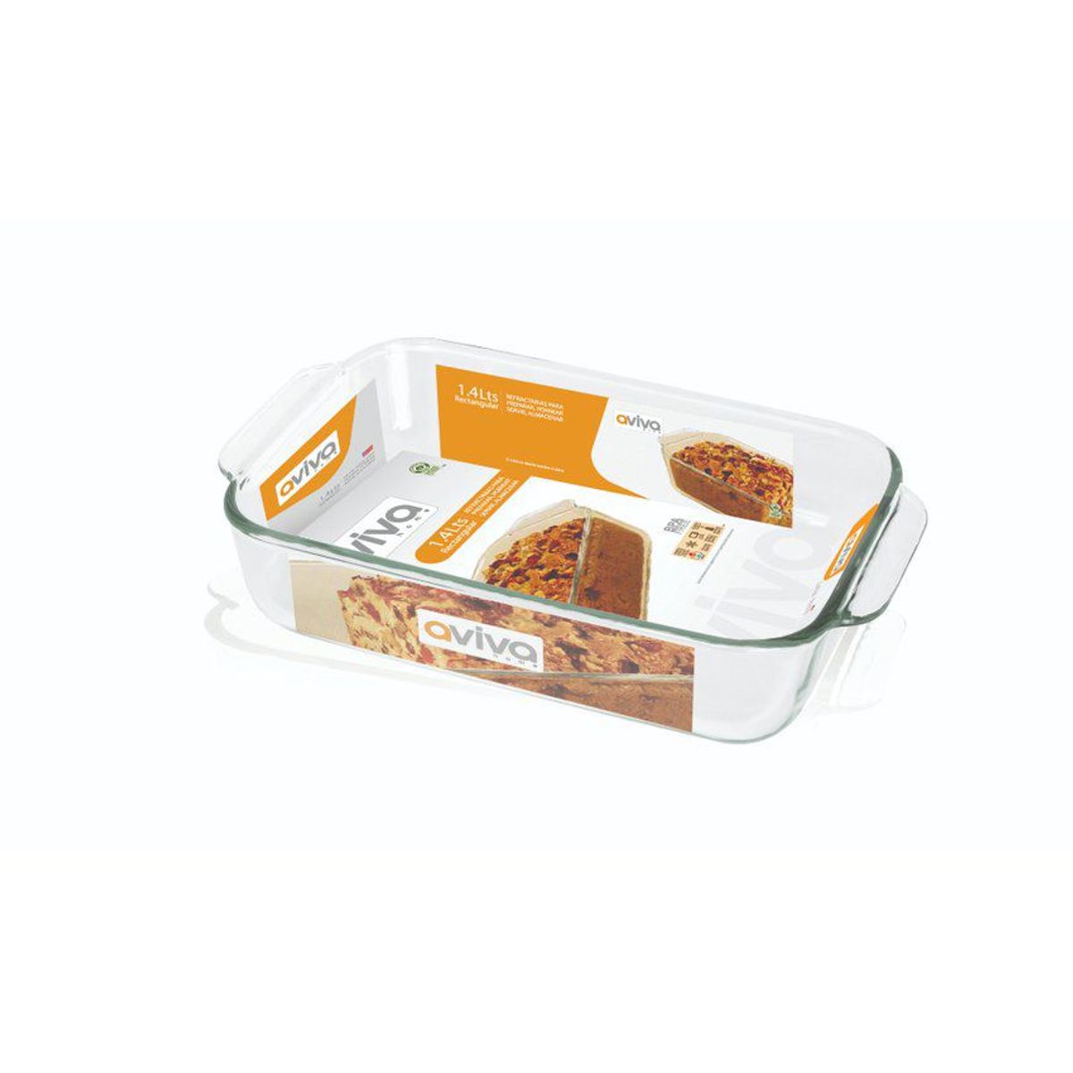 AVIVA - Refractaria rectangular 1,4 litros