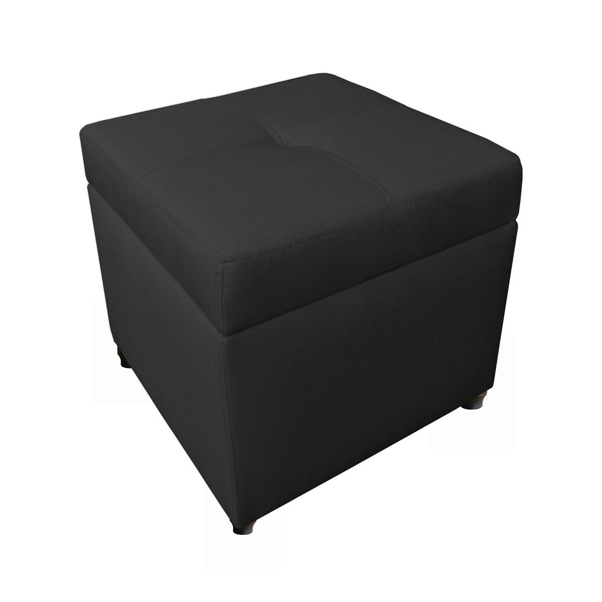 MUEBLES FANTASIA - Puff Baul 45 cm Tela Memphis Negro