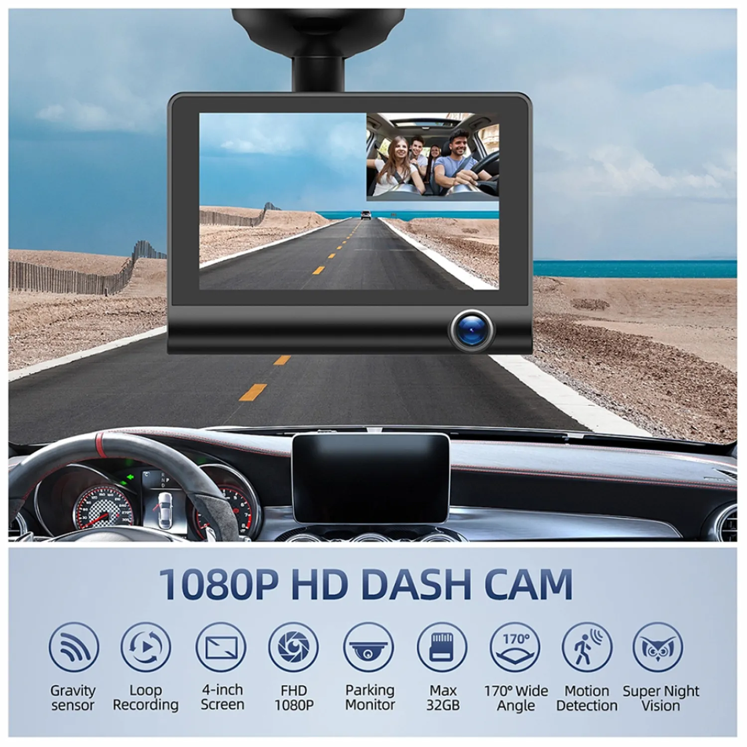 Universal HD Reverse Backup Camera For Cars, Trucks, SUVs – Night Vision