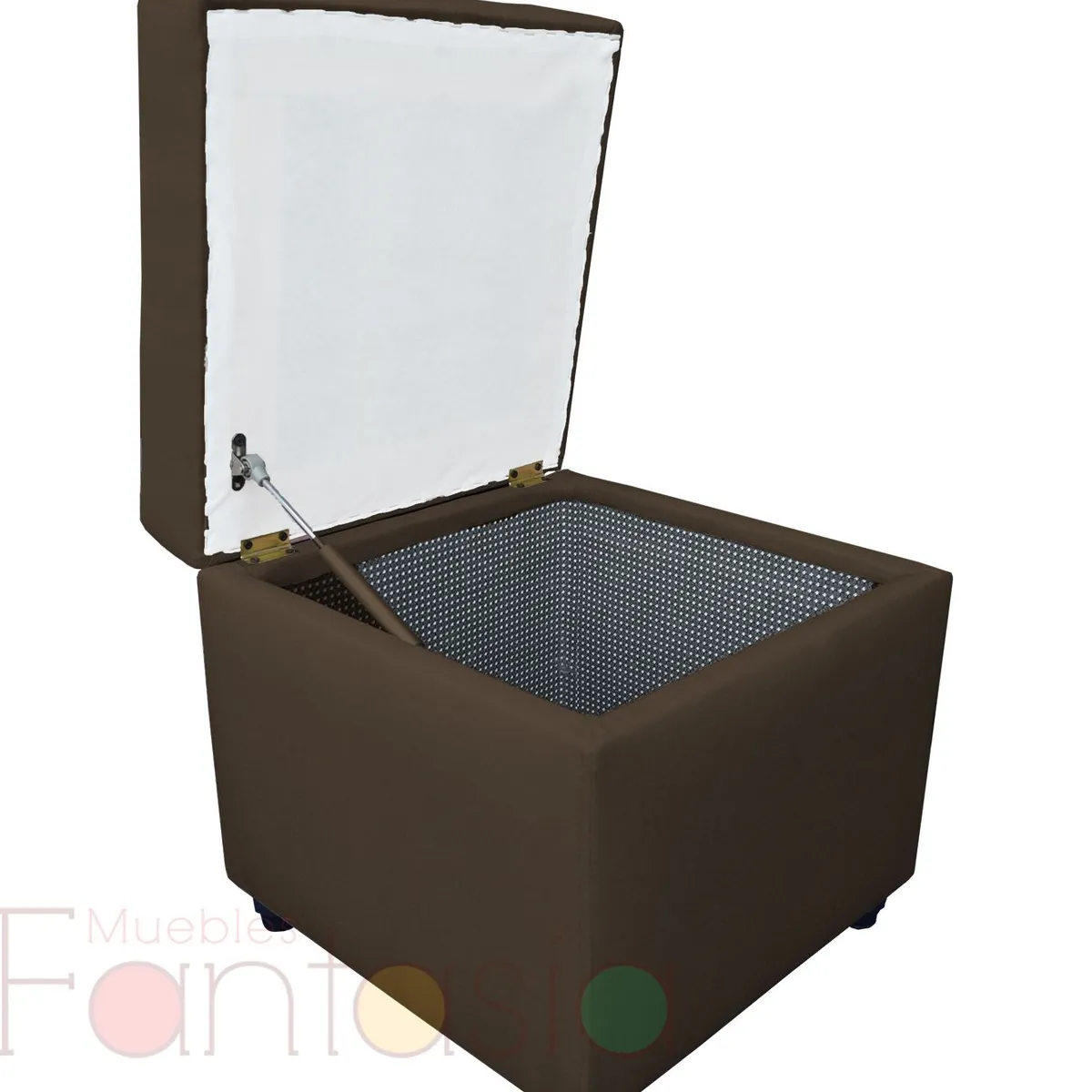 MUEBLES FANTASIA - Puff Baul 45 cm Tela Memphis Marron