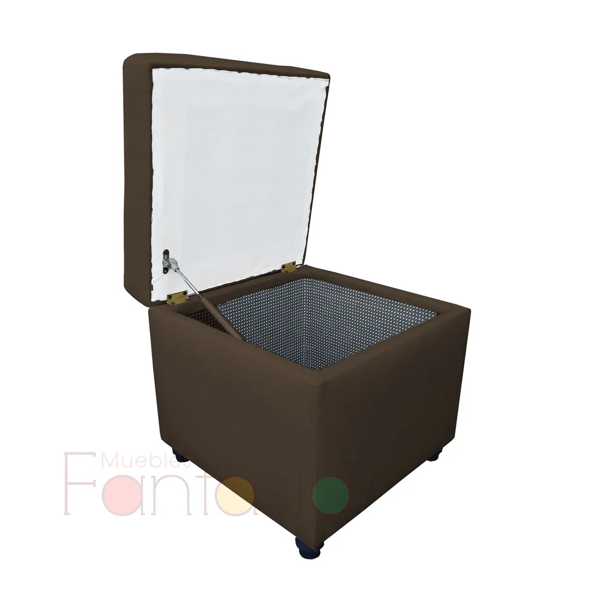 MUEBLES FANTASIA - Puff Baul 45 cm Tela Memphis Marron