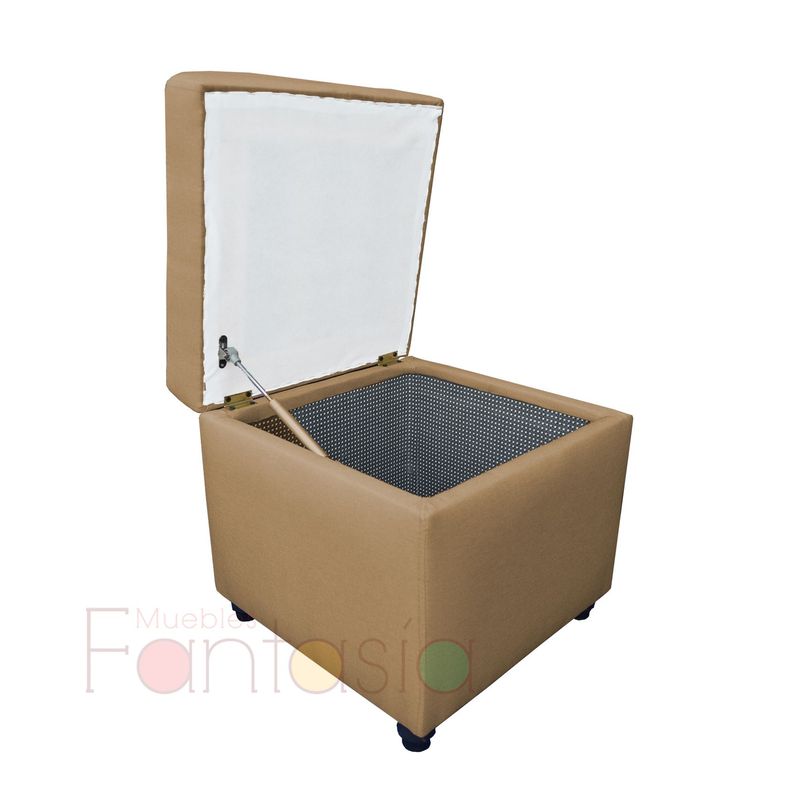 MUEBLES FANTASIA - Puff Baul 45 cm Tela Memphis Mocca