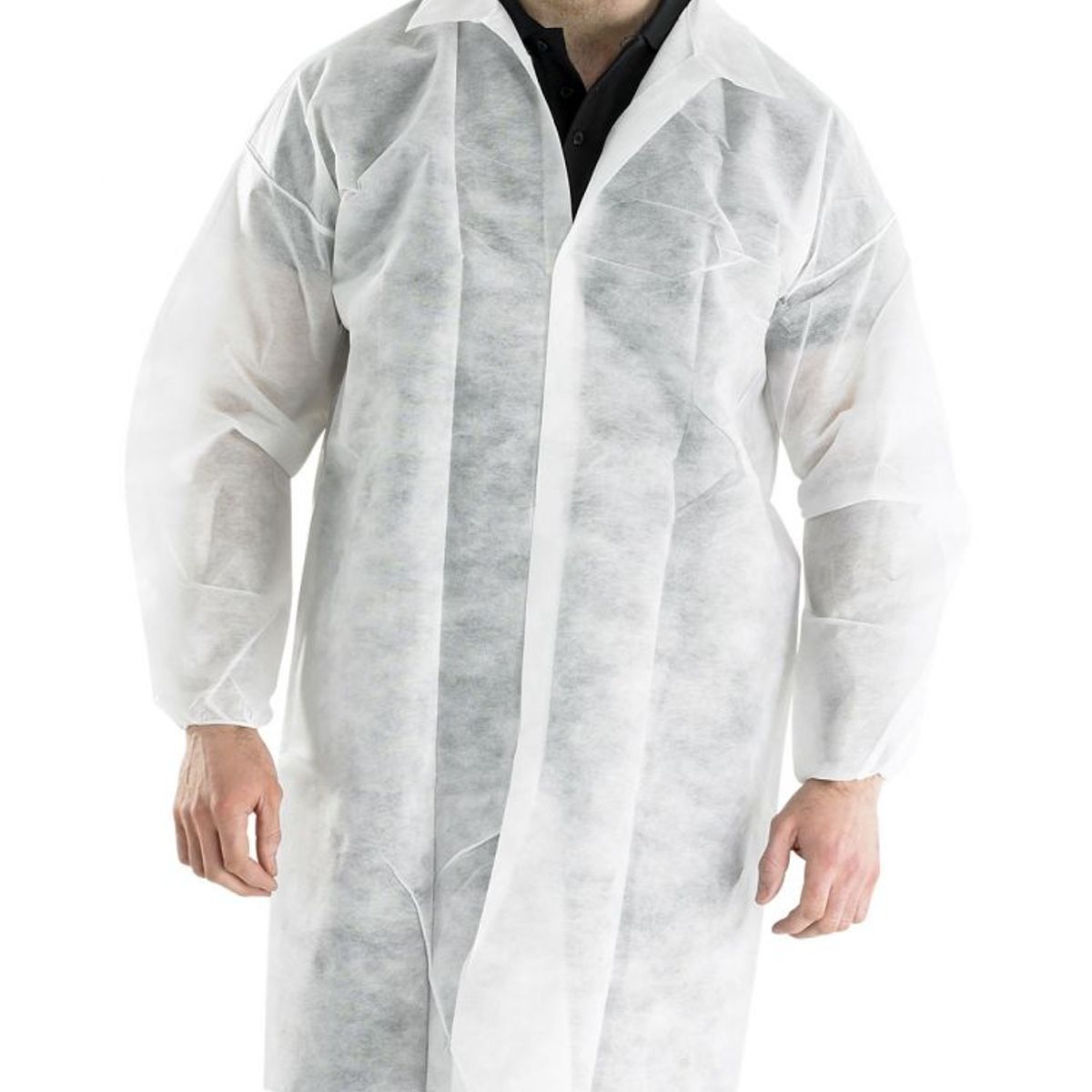 GENERICO - BATA BLANCA DESECHABLE VISITANTE - PAQUETE X 10