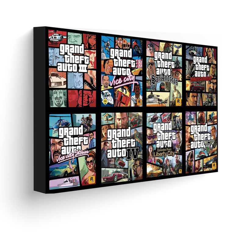 ART INDUSTRY - Cuadro 70x50 Cms Decorativo GTA 2