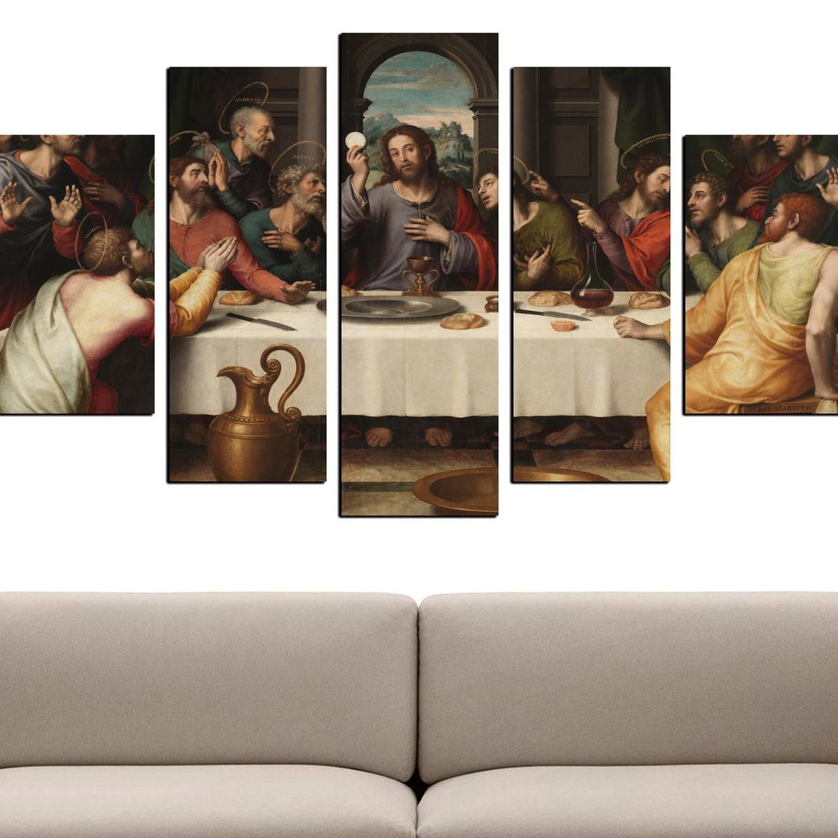 ART INDUSTRY - Cuadro Decorativo Ultima Cena 100 x 70 cm