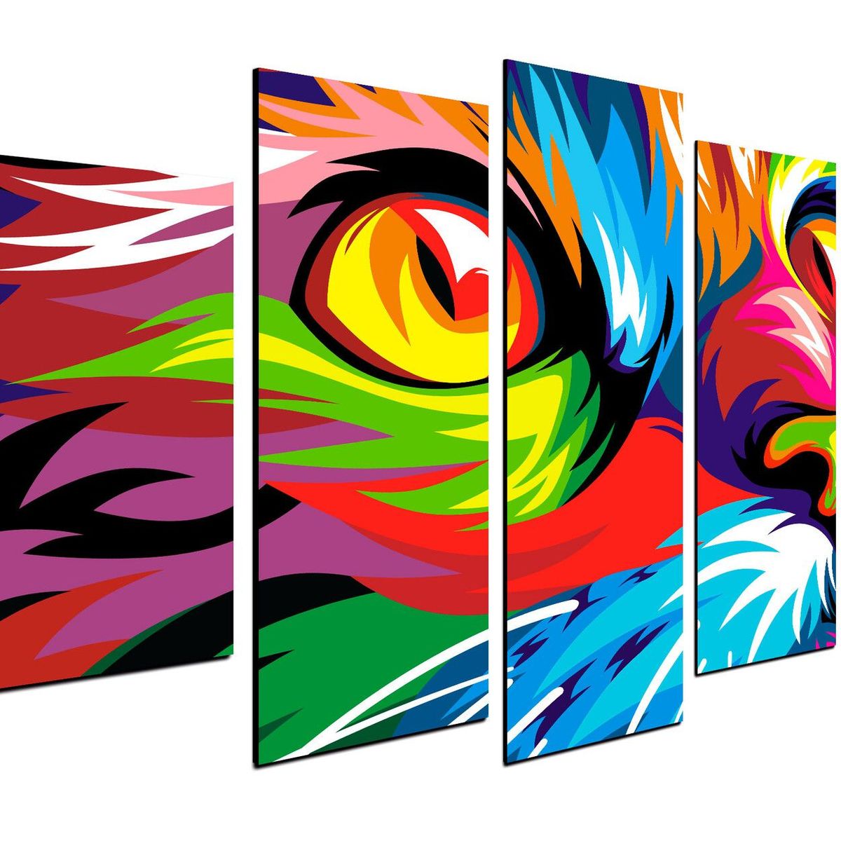 ART INDUSTRY - Cuadro Decorativo Gato Colors 100 X 70 Cm