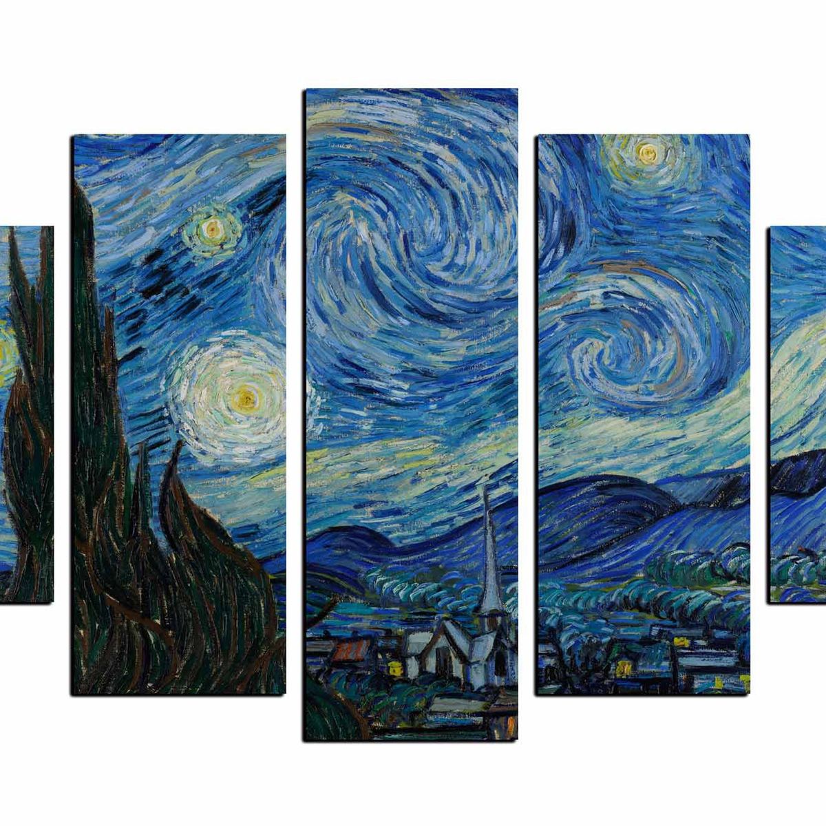ART INDUSTRY - Cuadro Decorativo Noche estrellada 100 x 70 cm