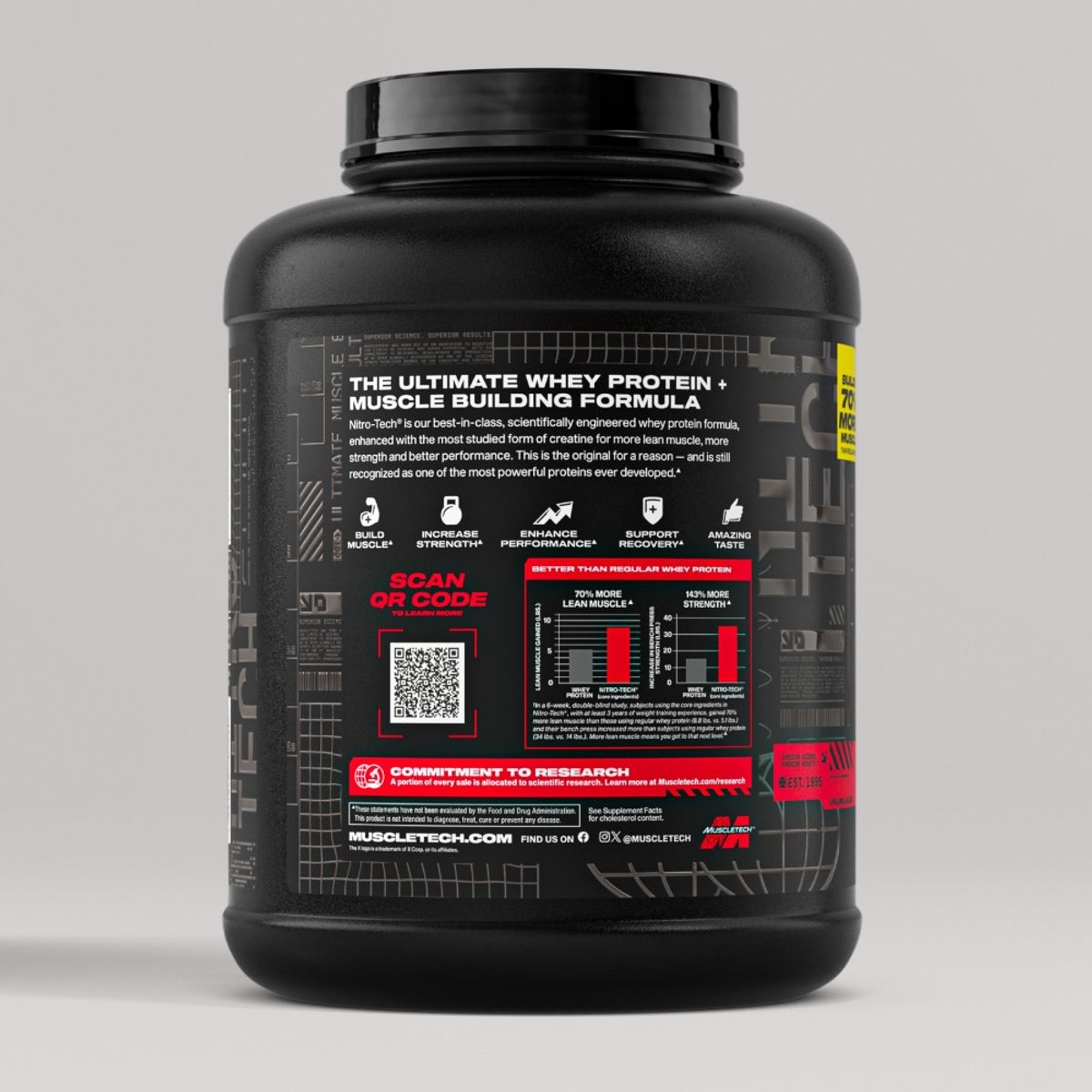 MUSCLETECH - Nitro Tech Performance x 4 lb Vainilla
