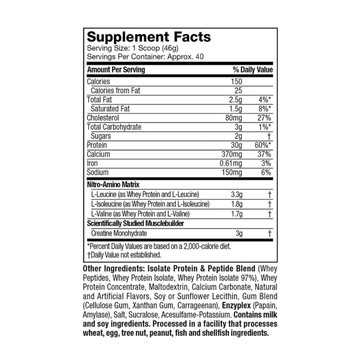 MUSCLETECH - NitroTech Performance x 4 lb Cookies and Cream