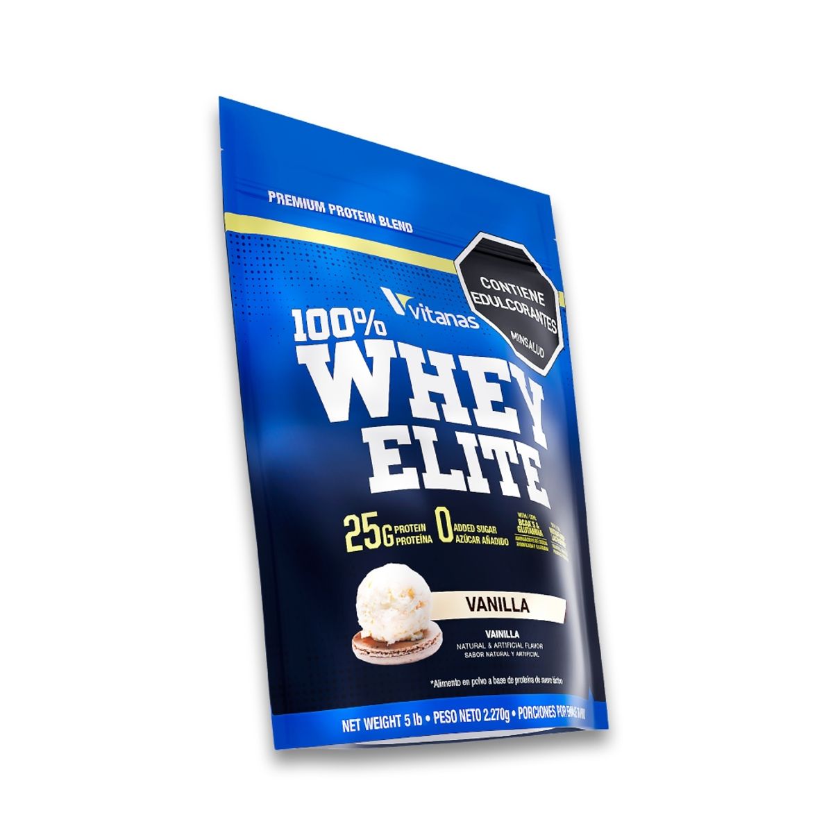 VITANAS - 100 % Whey Elite 5 lb - Vainilla - Vitanas