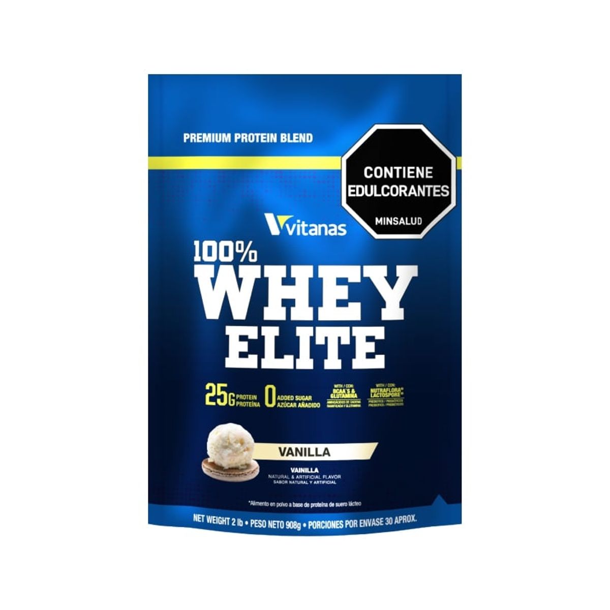 VITANAS - 100 % Whey Elite x 2 lb Vainilla