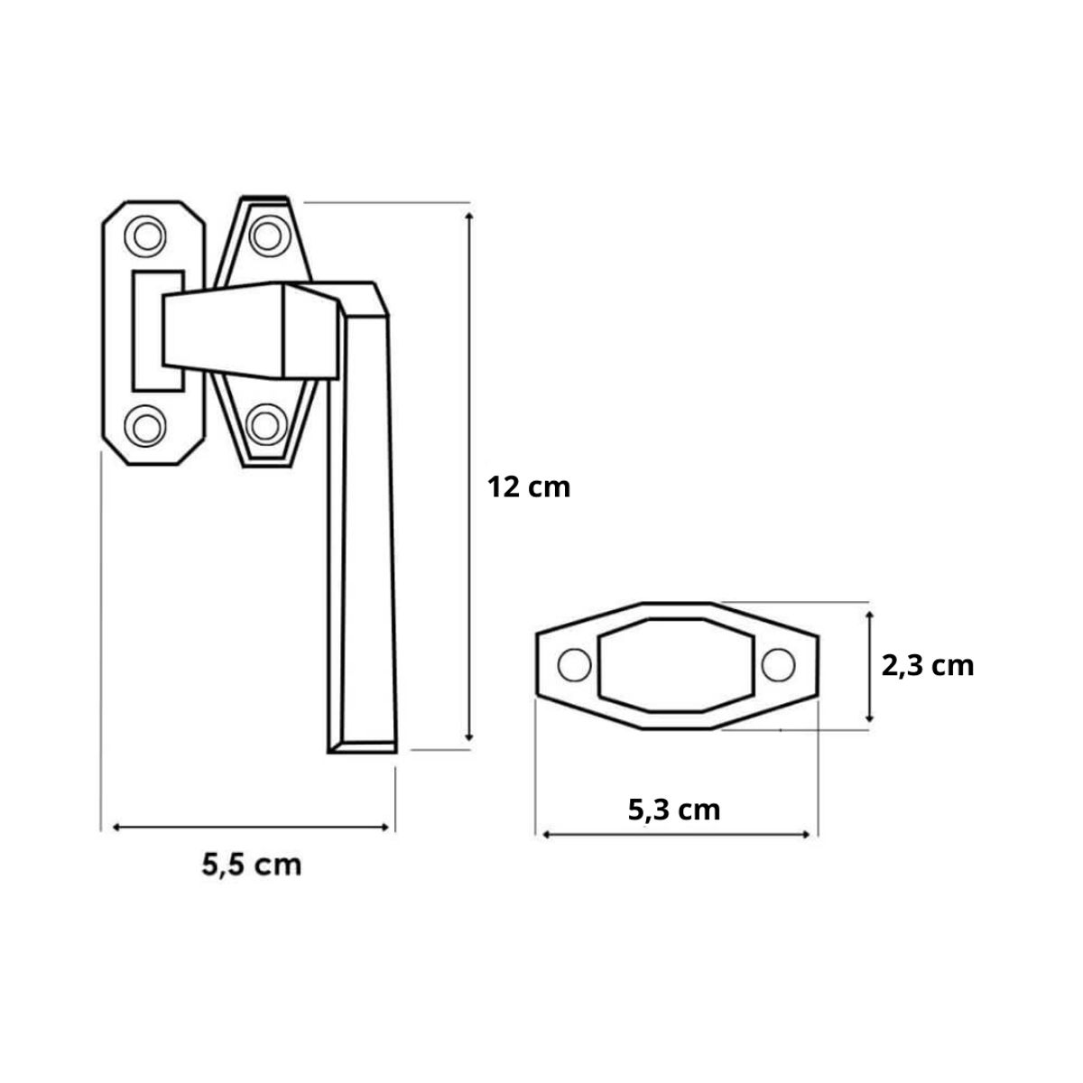 GENERICO - Manija Proyectante Color Negro