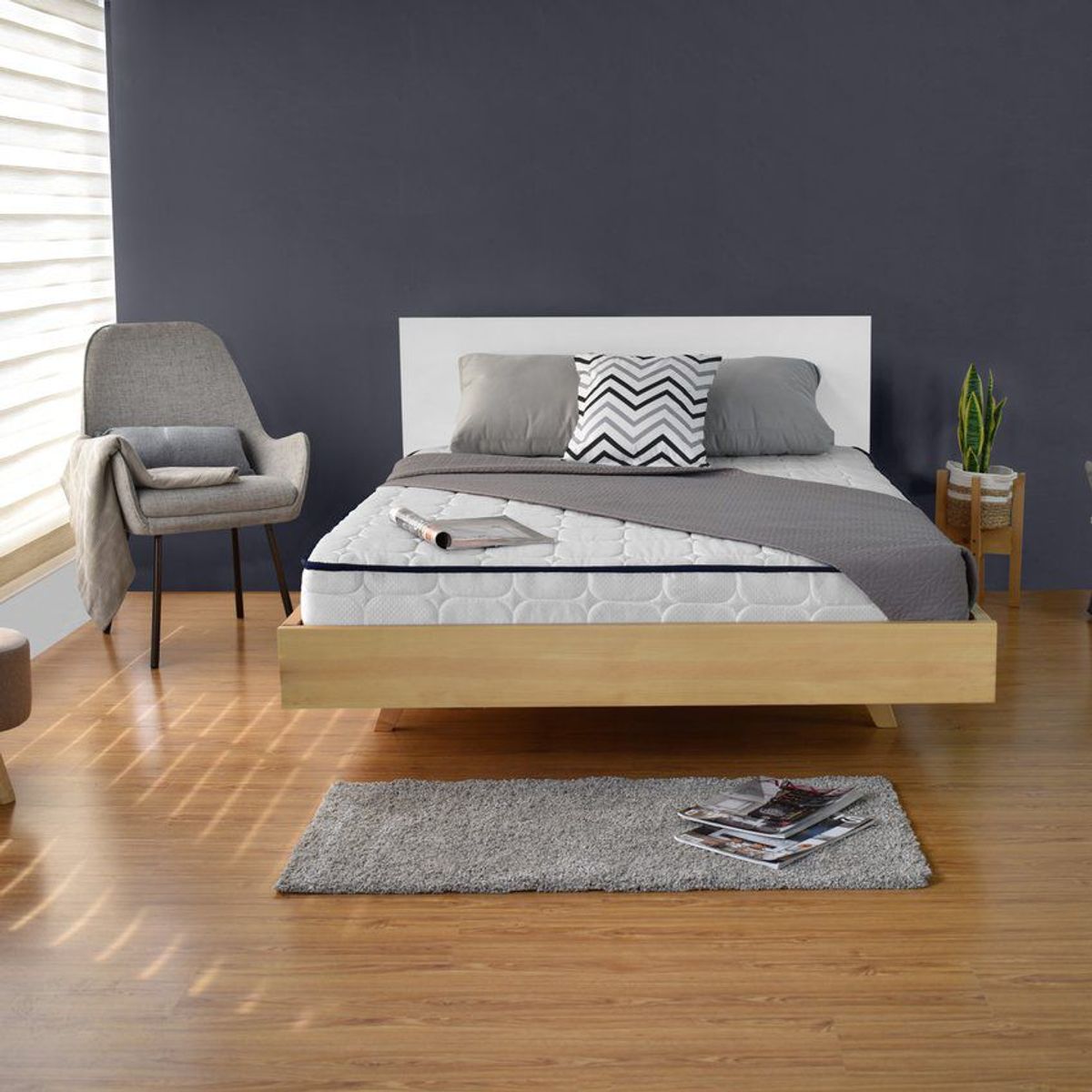 VENECIA - Cama Lanus Doble - Blanco Natural