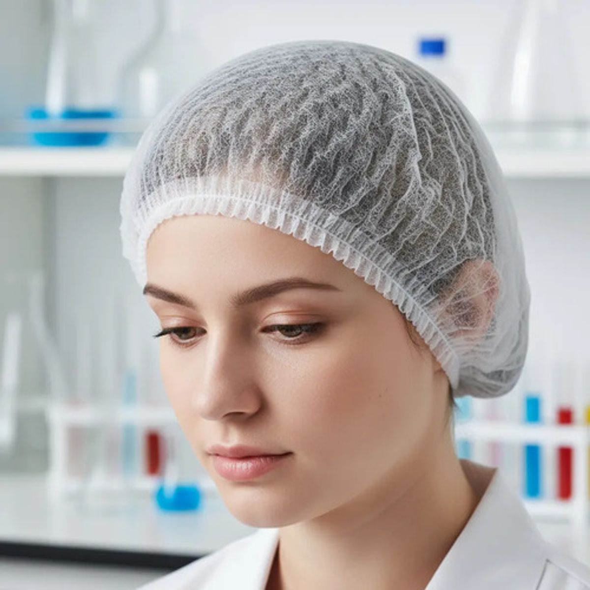GENERICO - GORRO BLANCO DESECHABLE ORUGA PAQUETE X 100 UND