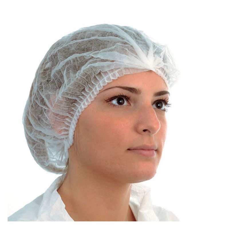GENERICO - GORRO BLANCO DESECHABLE ORUGA PAQUETE X 100 UND