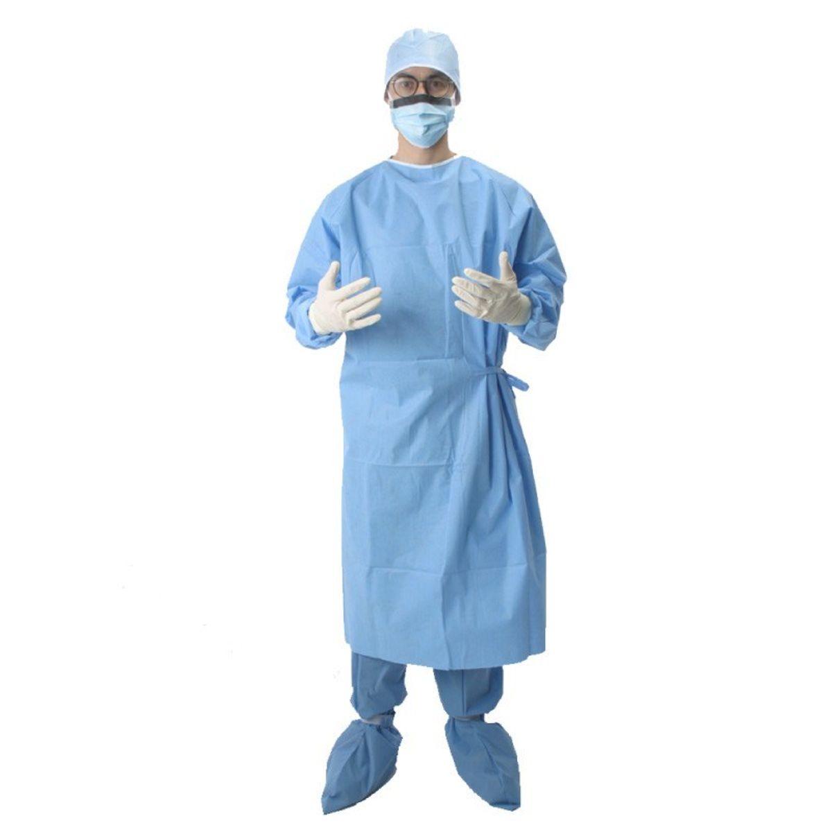 GENERICO - BATA AZUL DESECHABLE PAQUETE X 10 UNIDADES