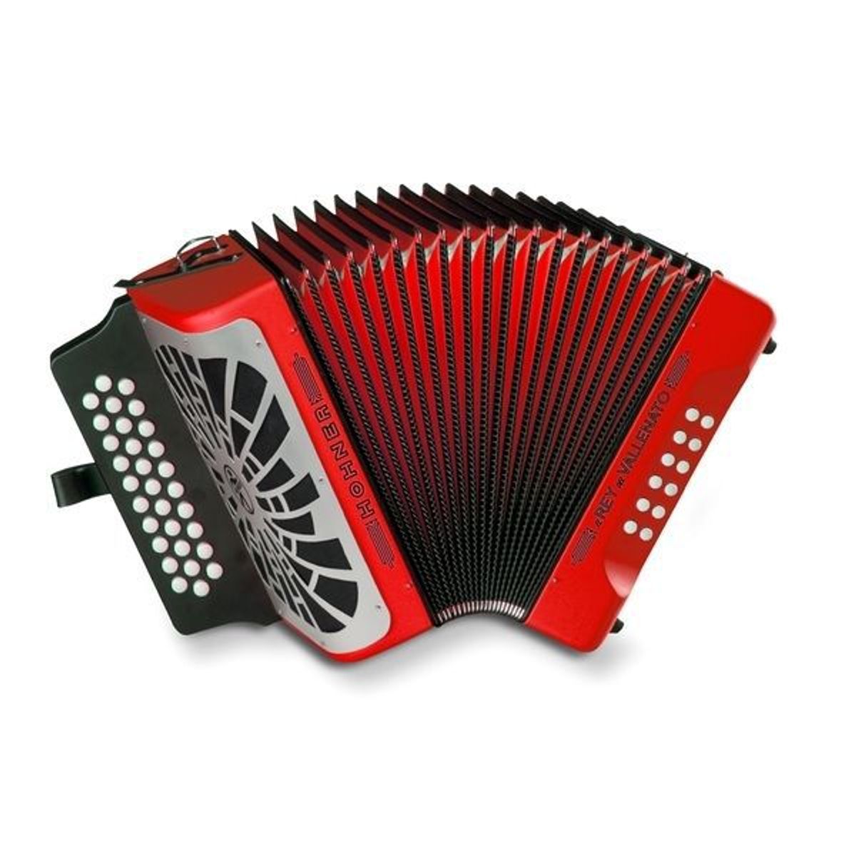 HOHNER - ACORDEON HOHNER REY VALLENATO BESAS ROJO.