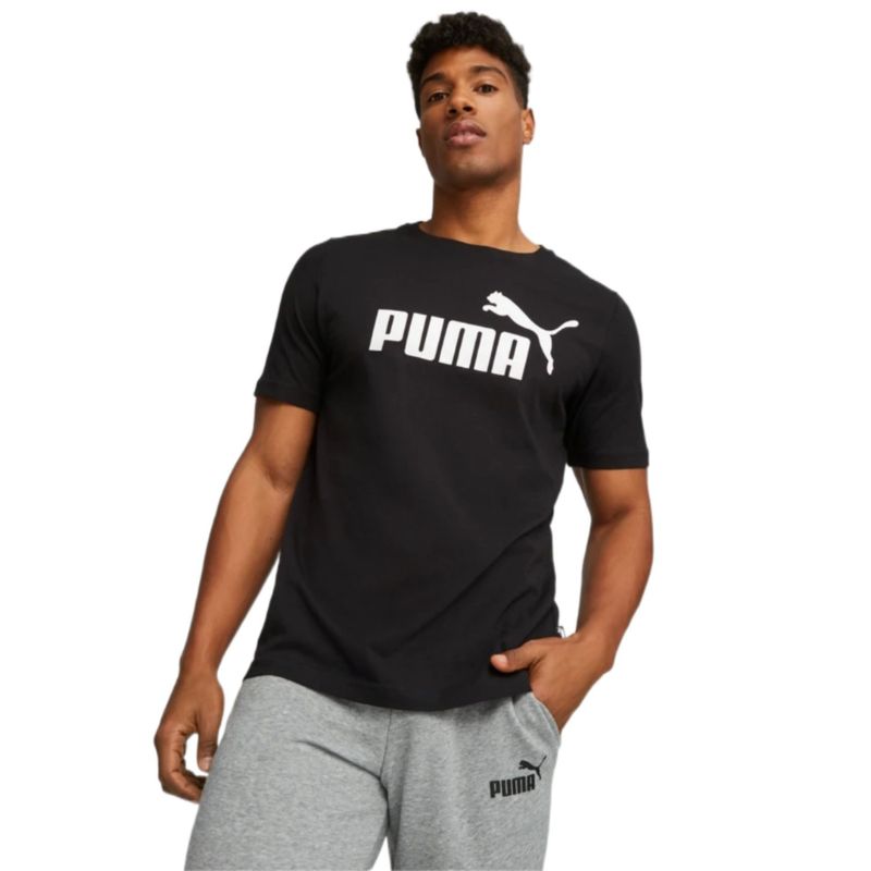 PUMA - CAMISETA PUMA HOMBRE ESS LOGO TEE NEGRO BLANCO