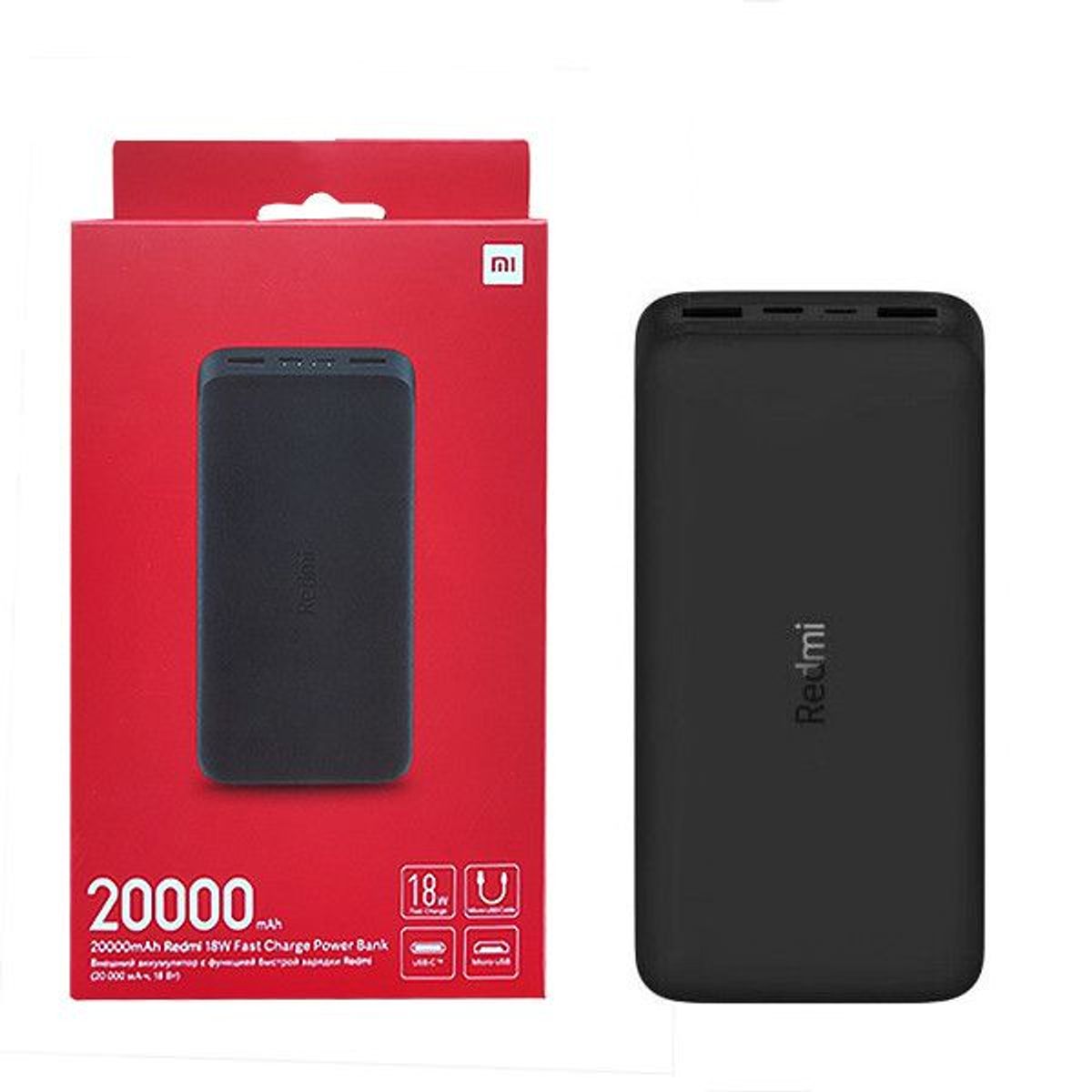 XIAOMI - Xiaomi Power Bank Redmi 18w 20000mah Carga Rápida Original