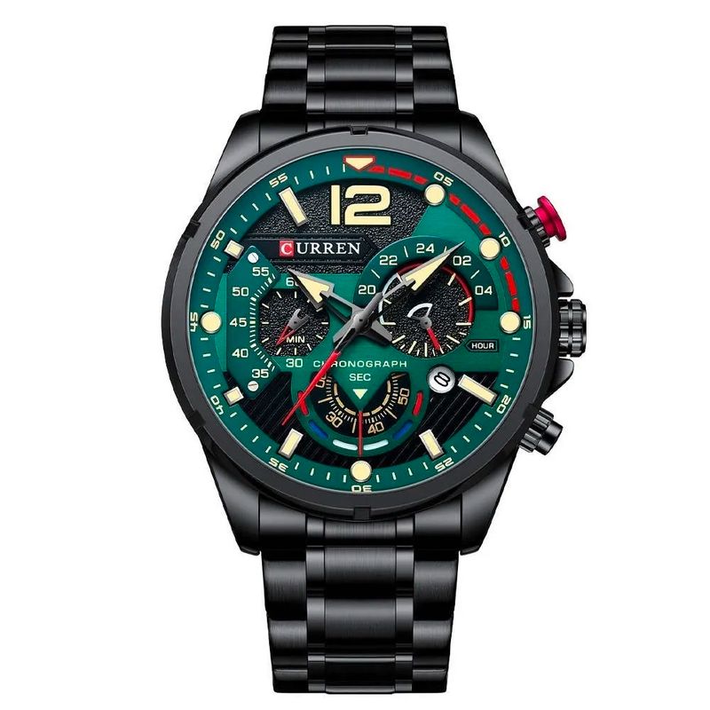 CURREN - Reloj Hombre Curren 8395 Cuarzo Cronografo Correa Acero Inoxidable