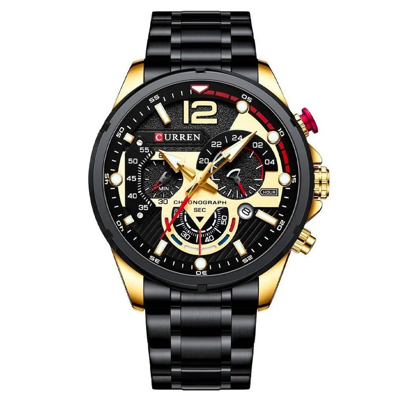 CURREN - Reloj Hombre Curren 8395 Cuarzo Cronografo Correa Acero Inoxidable
