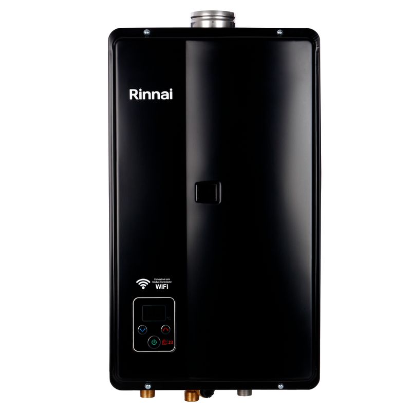 RINNAI - Calentador de paso agua 23 lts a gas natural- Rinnai- Negro