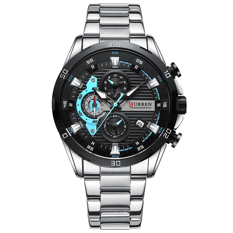 CURREN - Reloj Curren 8402 Cuarzo Acero Inoxidable Cronógrafos