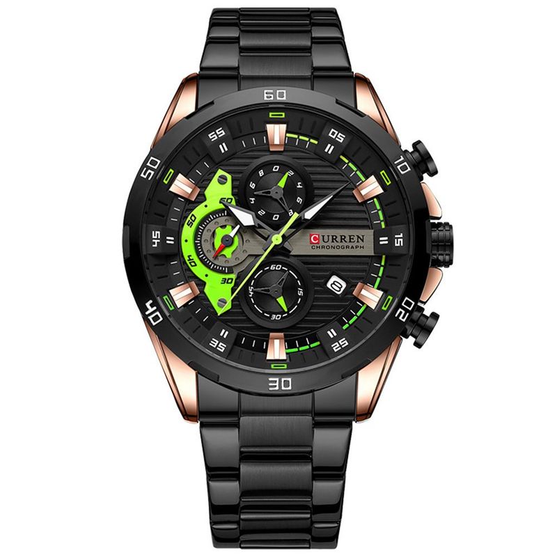 CURREN - Reloj Curren 8402 Cuarzo Acero Inoxidable Cronógrafos