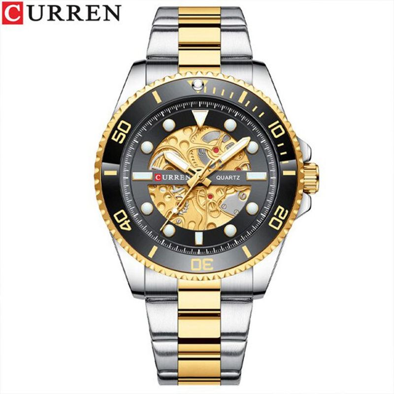 CURREN - Reloj Curren 8412 Clásico Cuarzo Acero Inoxidable Cronógrafos