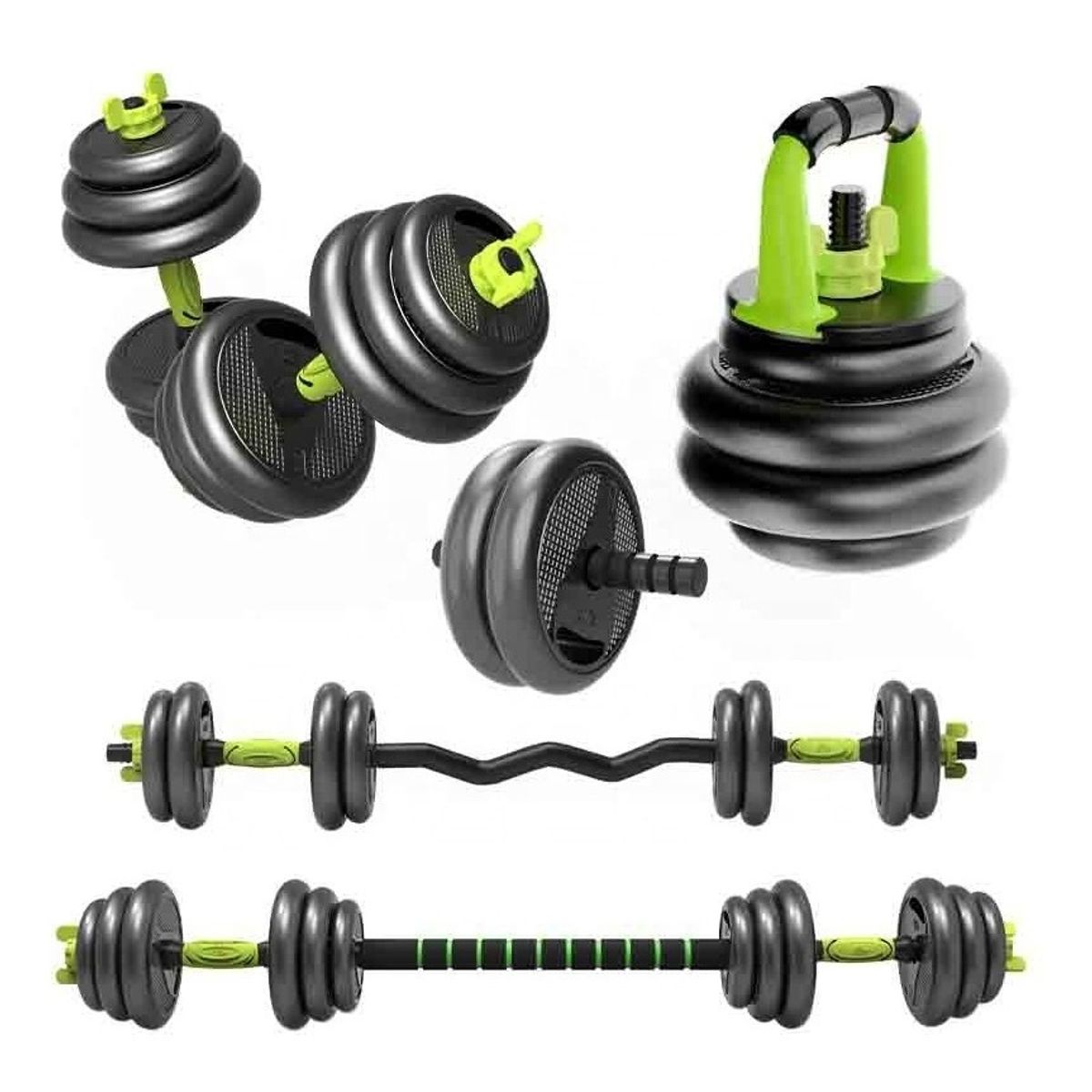 HOMESALE - Kit Pesa 20kg HomeSale Convertible Pesa Rusa Barra Larga