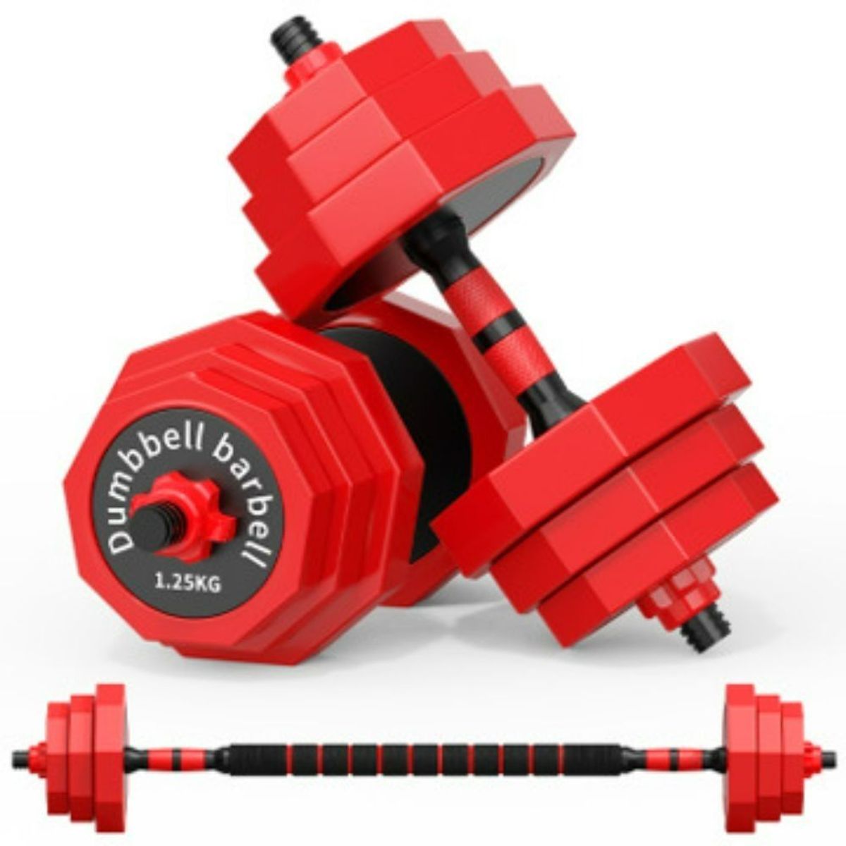 HOMESALE - Kit Pesas Hexagonal 20kg40lb HomeSale Barra Larga Pesa Rusa