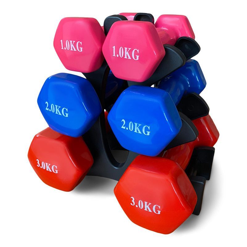 HOMESALE - Set 6 Mancuernas Home Sale Pesas Hexagonales 1kg 2kg y 3kg._.