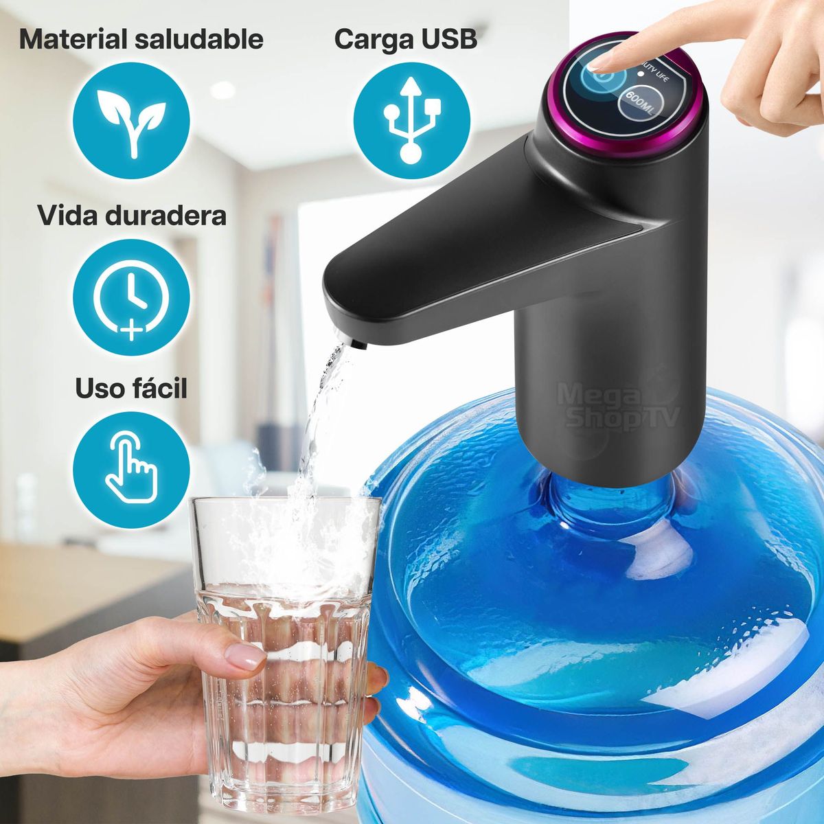 CHEF MASTER - 2 Bombas Dispensadoras de agua eléctrica recargables