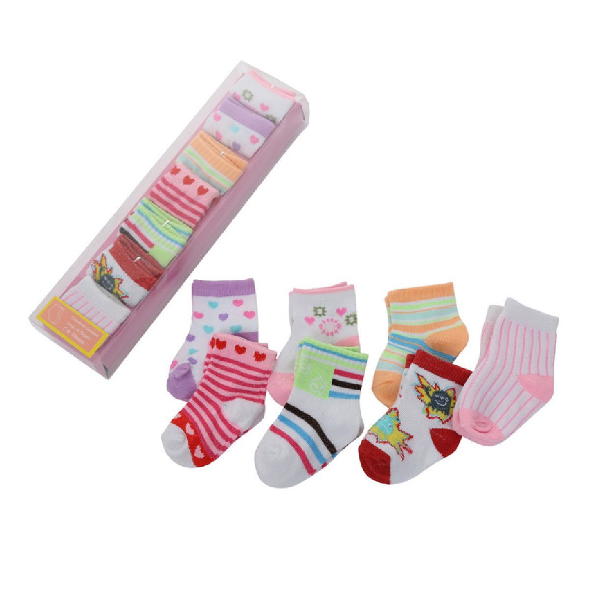 MUNDO BEBE - Medias Para Bebés En Caja Para Niña  X7 Pares_.