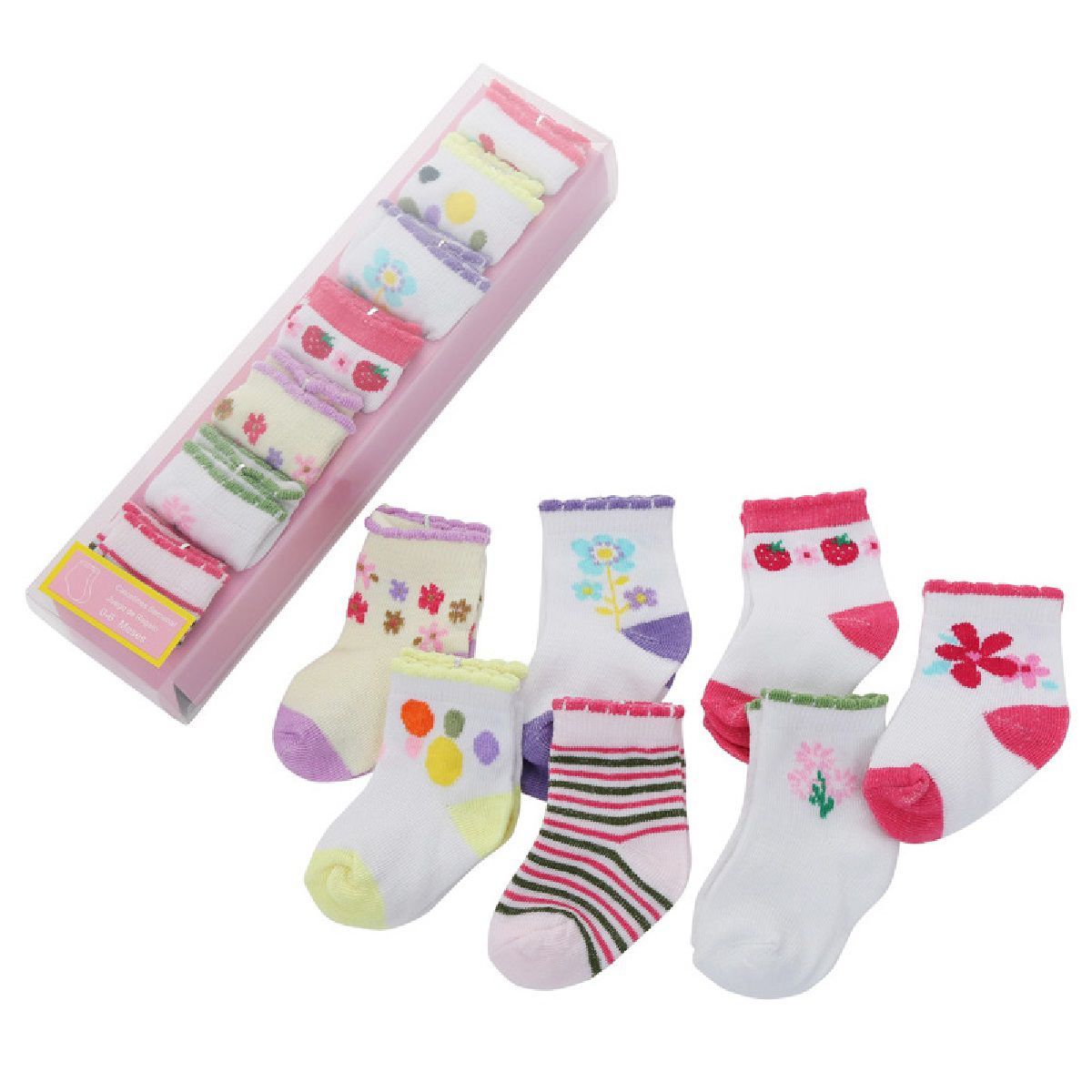 MUNDO BEBE - Medias Para Bebés En Caja Para Niña  X7 Pares_.