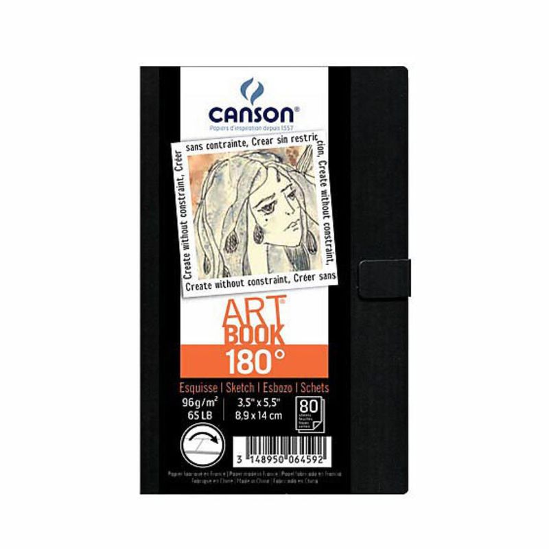 CANSON - Cuaderno 180º Cierre Magnético  Canson 89 x 14 cm - 80 Hj.