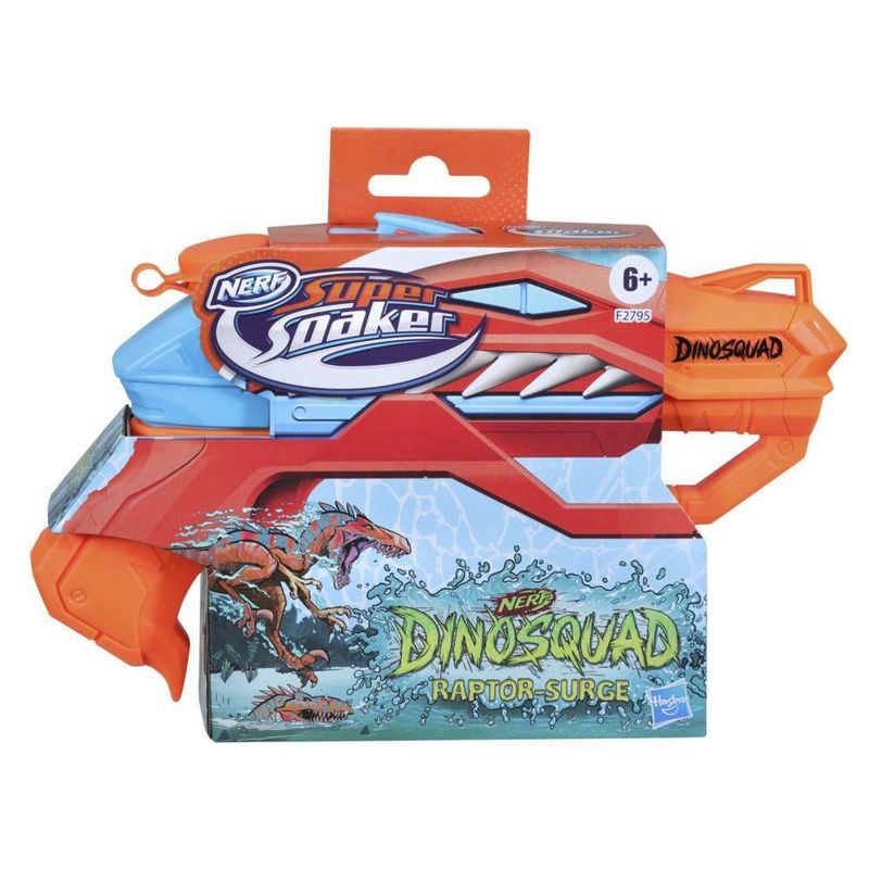 HASBRO - Lanzador Nerf Supersoaker Dinosquad Raptor Surge Hasbro
