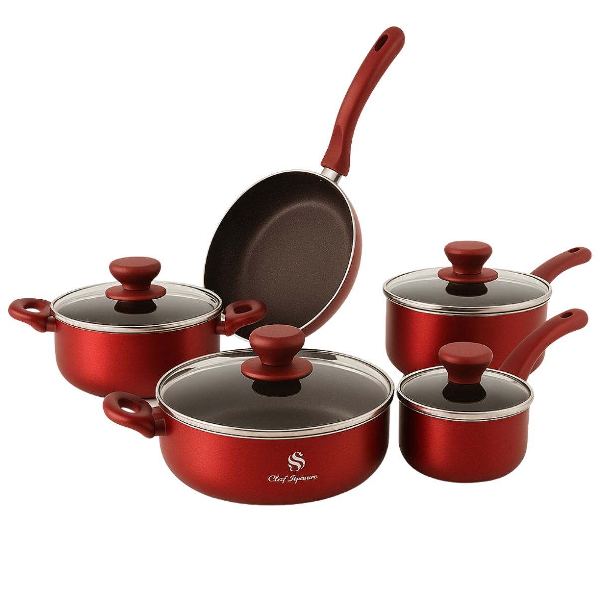 SCHAFFHAUSEN - Bateria Juego Ollas Acero Inoxidable Schaffhausen Velvet 9p