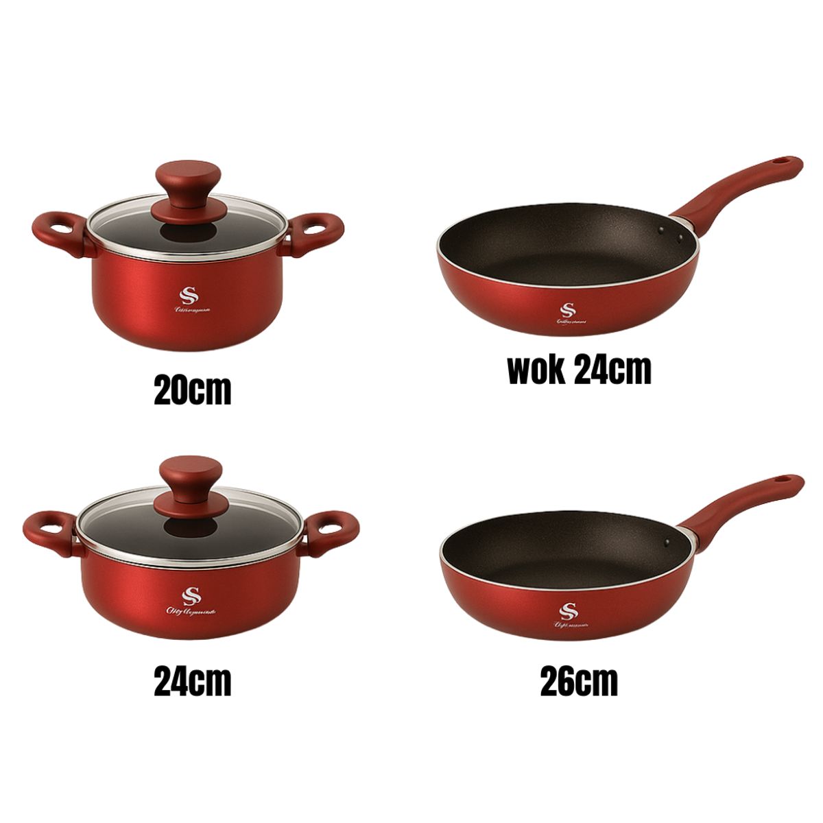 SCHAFFHAUSEN - Bateria Juego Ollas Acero Inoxidable Schaffhausen Velvet 9p