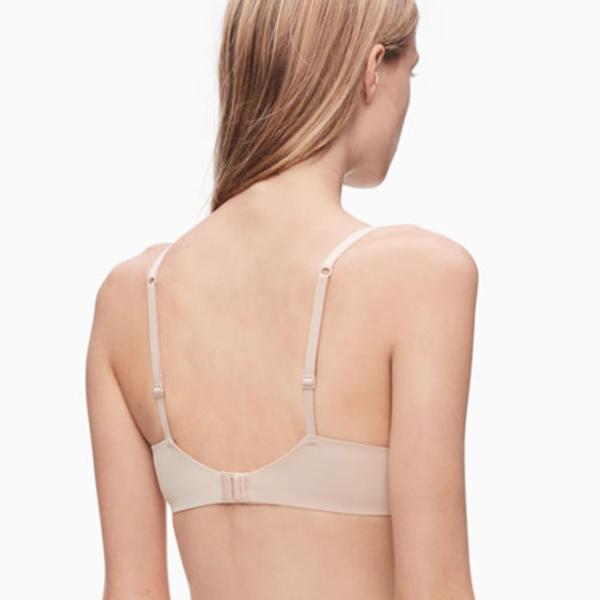 CALVIN KLEIN - Brassier Beige Microfibra Lightly Forrada Calvin Clein