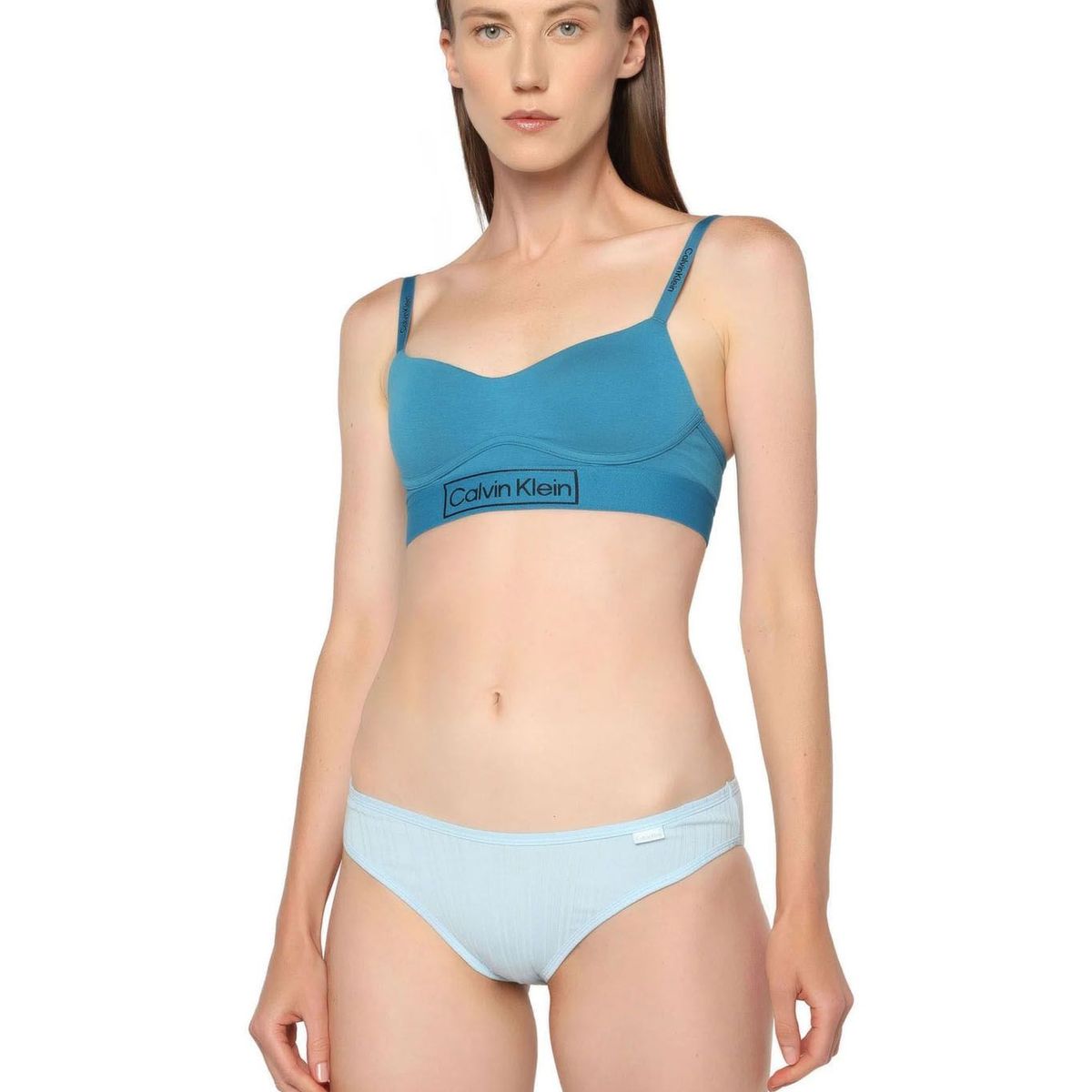 CALVIN KLEIN - Brassier Azul Reimagine Heritage Para Mujer Calvin Klein