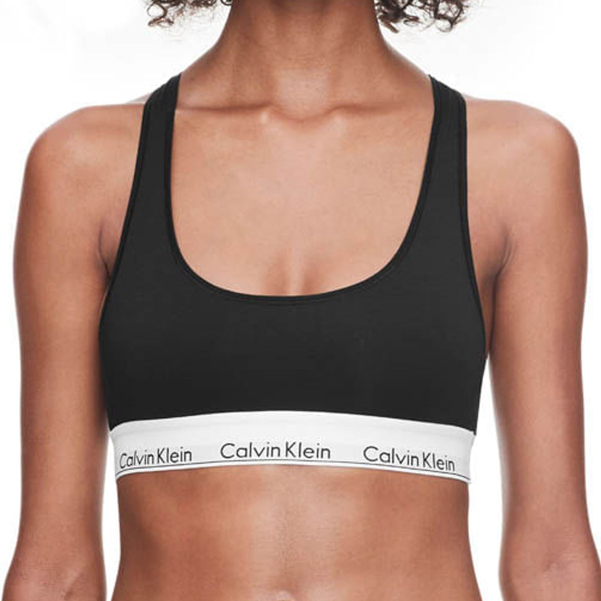 CALVIN KLEIN - Bralette Negro Algodón Negro Calvin Klein