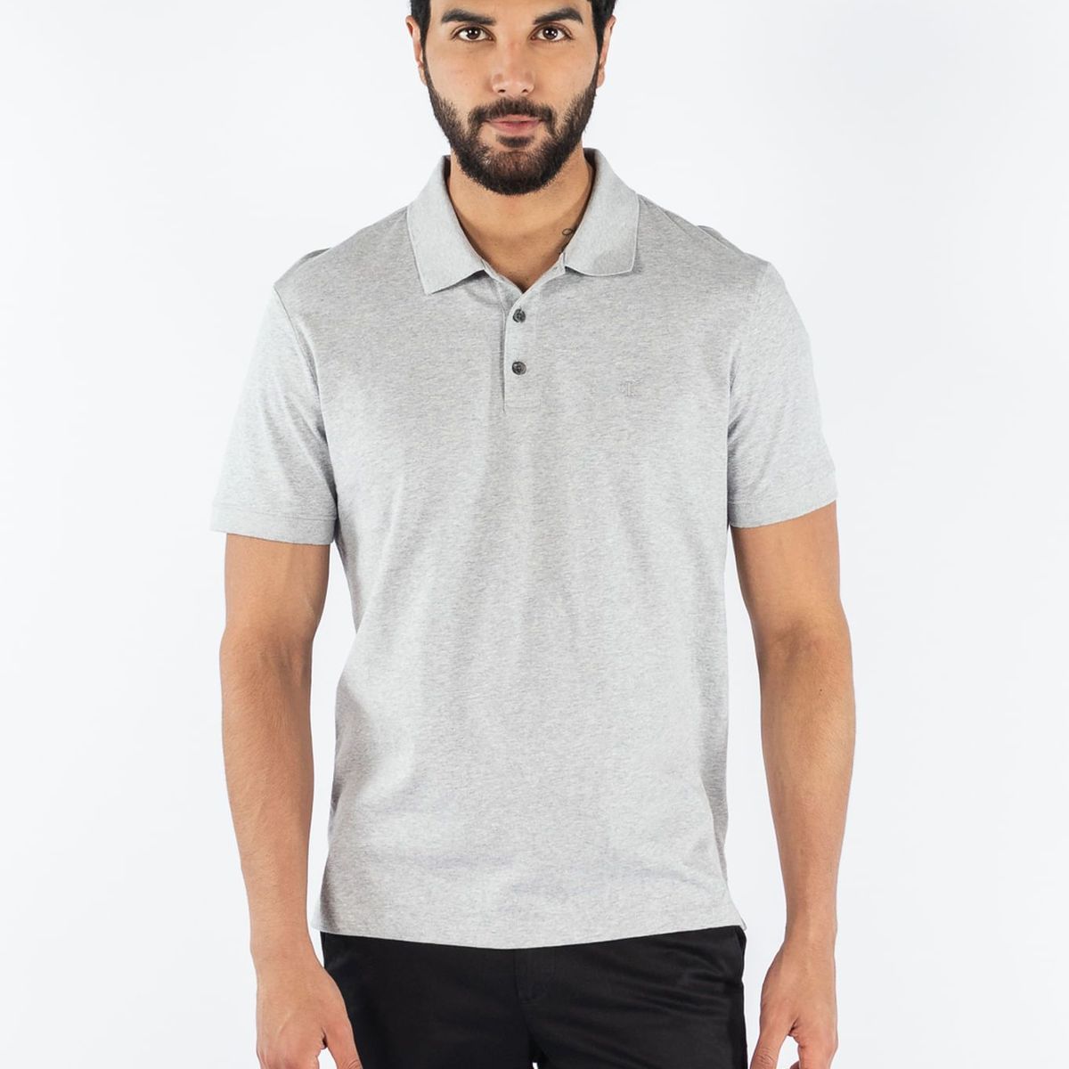 CALVIN KLEIN - Polo Gris De Algodón Para Hombre Calvin Klein